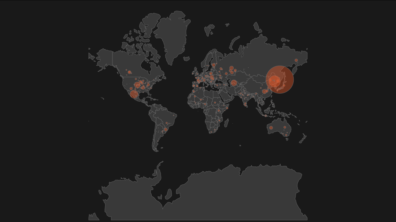 Map Data Across Globe